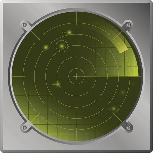 Vector illustration of radar screen