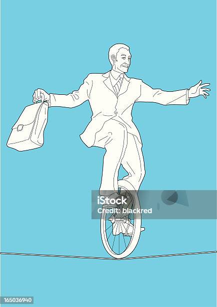 Balance Stock Illustration - Download Image Now - Arms Outstretched, Cycling, Line Art
