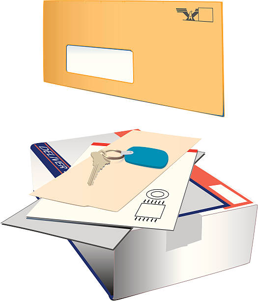 Junk mail with key (vector) vector art illustration