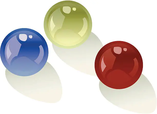 Vector illustration of Glass Marbles