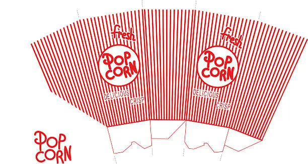 Vector illustration of PopCorn box