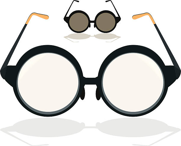 Vintage Eyeglasses vector art illustration