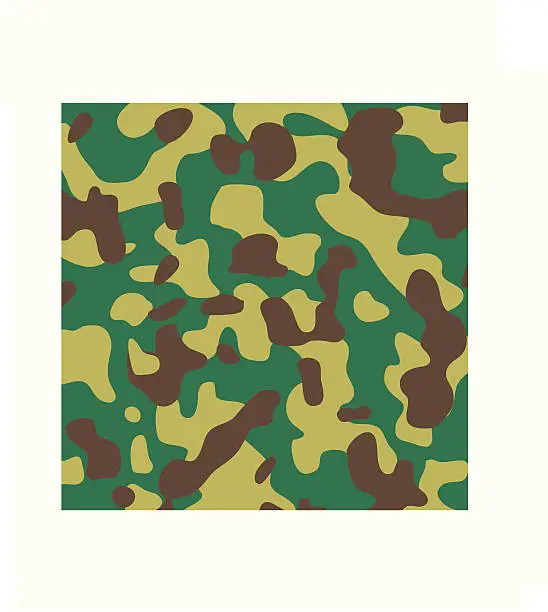 Vector illustration of Camouflage Pattern in Aussie Green