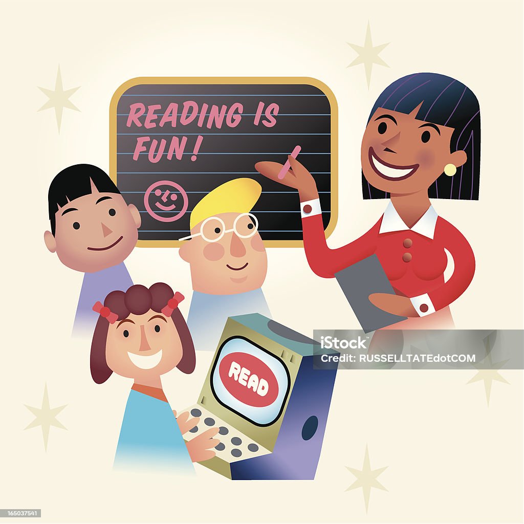 Leitura é divertido! - Royalty-free Aprender arte vetorial