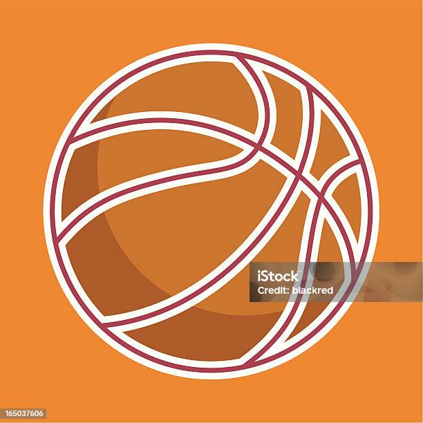 Basketball - Arte vetorial de stock e mais imagens de Arte Linear - Arte Linear, Atividade Recreativa, Basquetebol