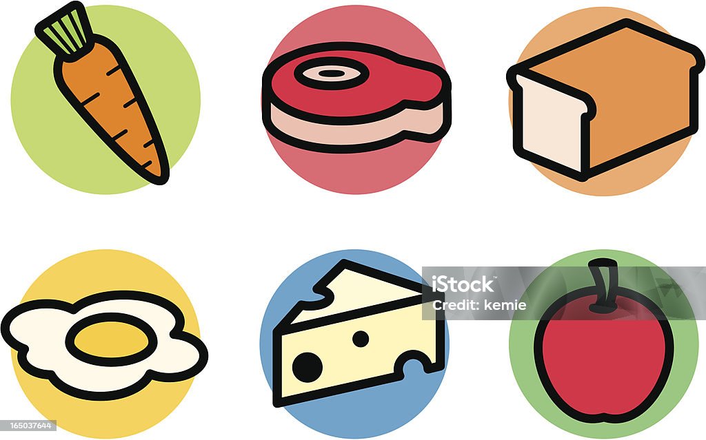 Cibo icone: foo d dei gruppi - arte vettoriale royalty-free di Alimentazione sana