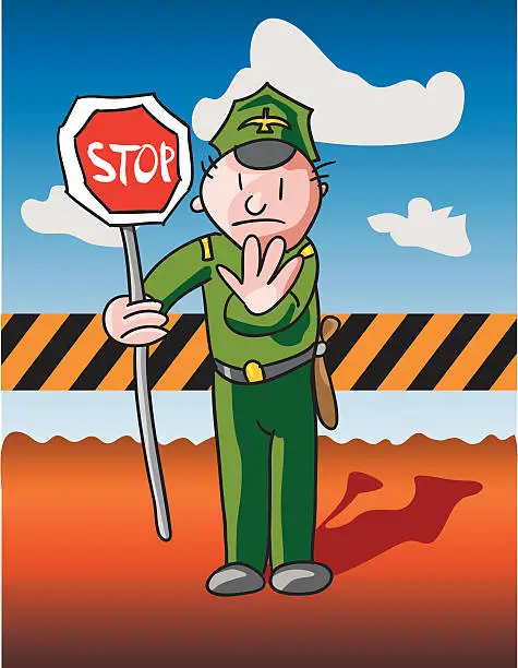 Vector illustration of no entry