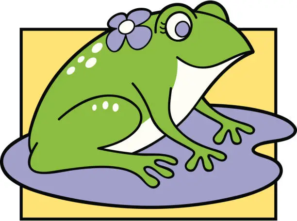 Vector illustration of Girly Froggy