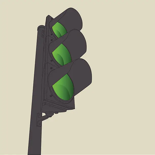 Vector illustration of Traffic Light - Go