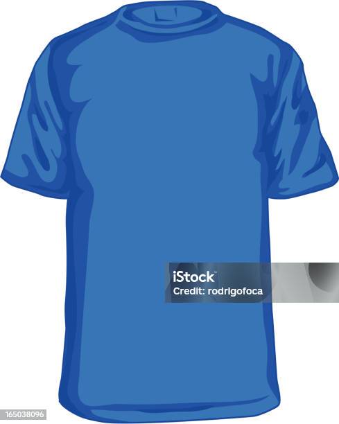 Camisola Azul Tshirt De Tamanho Adultos - Arte vetorial de stock e mais imagens de Adulto - Adulto, Algodão, Arte e Artesanato - Arte visual