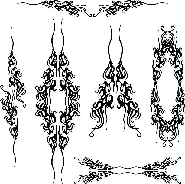 Vector illustration of ornament series-design elements