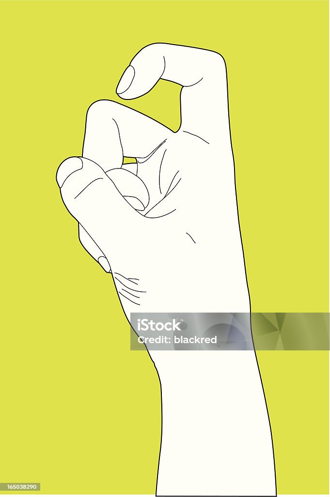 Question Mark Hand Gesture Outline illustration of a hand gesture making a question mark. Sexual Issues stock vector