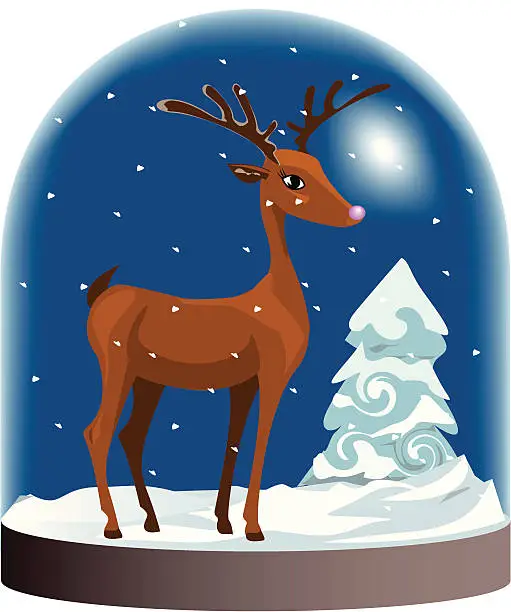 Vector illustration of Pinknose Reindeer