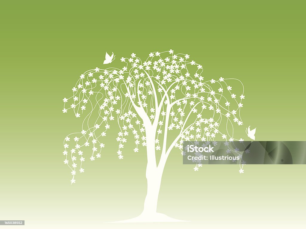 Blossoming Tree Background This is a detailed illustration of a blossoming cherry tree. This file contains an editable vector file in eps format, as well as a large jpg file. Cherry Tree stock vector
