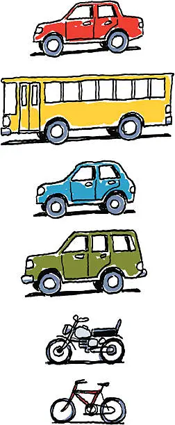 Vector illustration of Road Transport