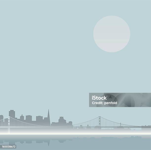 Foggy San Francisco Skyline Stock Illustration - Download Image Now - San Francisco-Oakland Bay Bridge, California, Urban Skyline