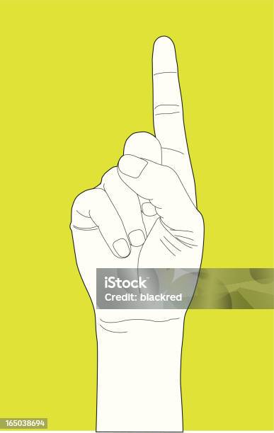 Hand Gesture Number One Stock Illustration - Download Image Now - Achievement, Clip Art, Copy Space