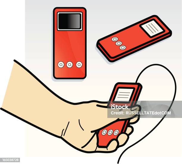 Red Music Player Stock Illustration - Download Image Now - Arts Culture and Entertainment, Audio Equipment, Battery Charger