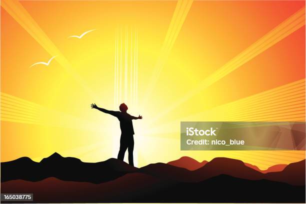 Spirituality Stock Illustration - Download Image Now - Praying, In Silhouette, Men