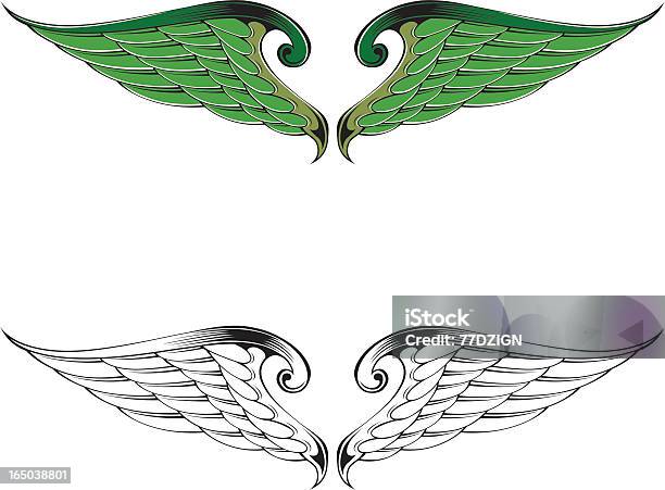 Green Wings Stock Illustration - Download Image Now - Animal, Animal Body Part, Animal Wing
