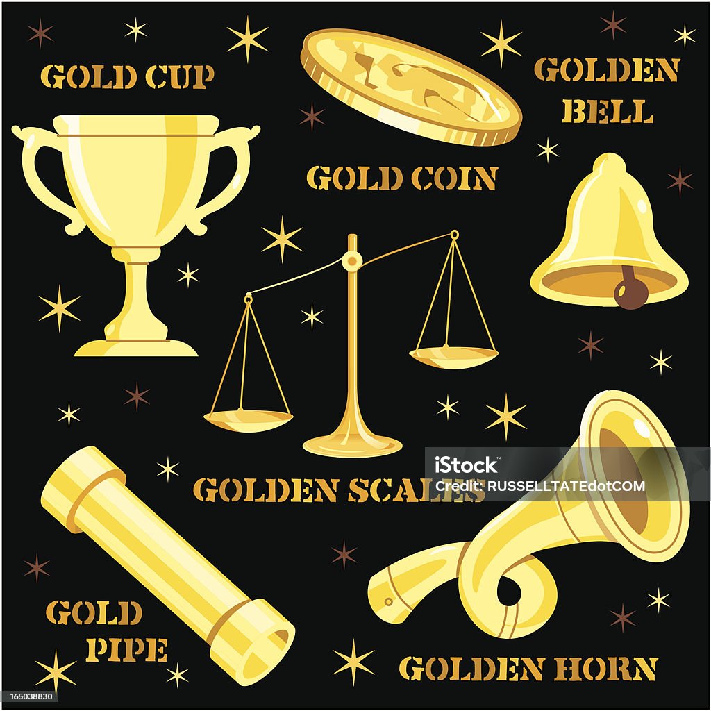 Golden objets - clipart vectoriel de 20-24 ans libre de droits