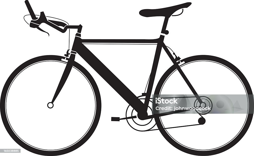 Kurier sylwetka - Grafika wektorowa royalty-free (Bicykl)