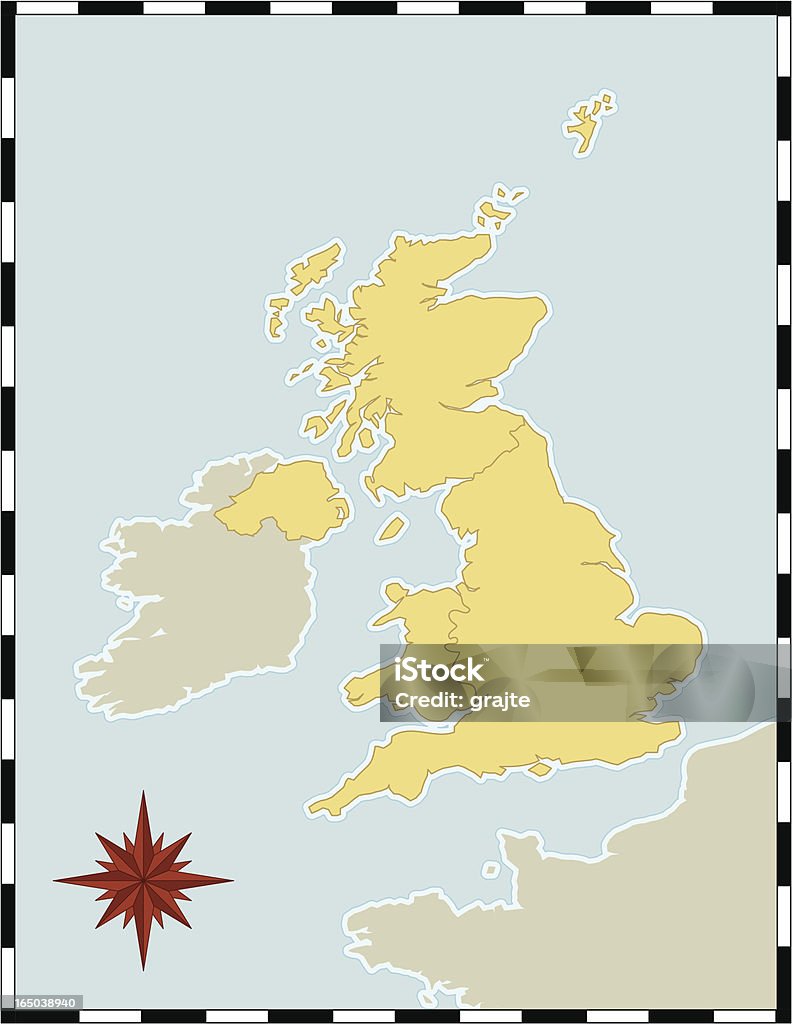 英国のマップ - イギリスのロイヤリティフリーベクトルアート