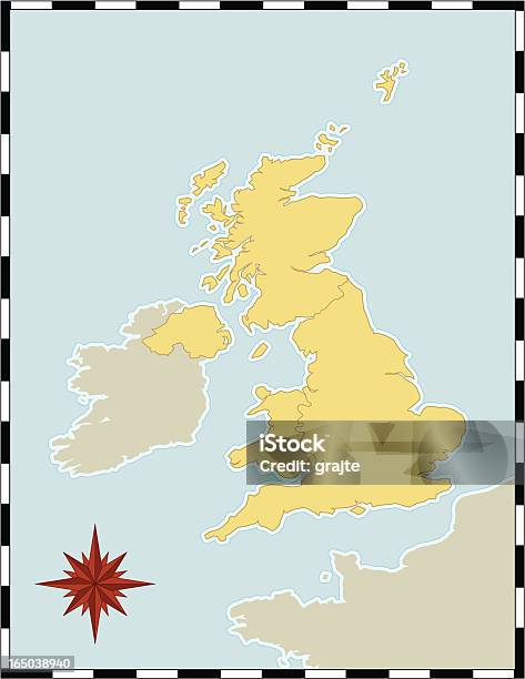 Mapa Wielka Brytania - Stockowe grafiki wektorowe i więcej obrazów Anglia - Anglia, Bez ludzi, Europa - Lokalizacja geograficzna