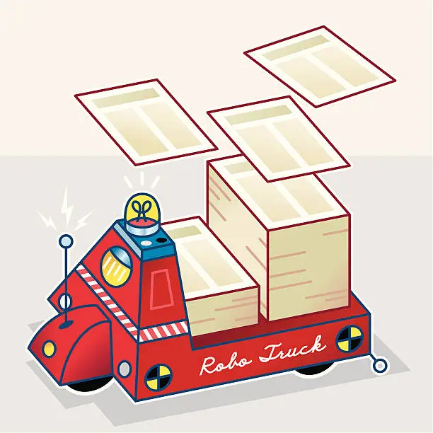 Vector illustration of Automated Delivery