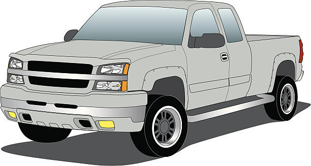 ilustraciones, imágenes clip art, dibujos animados e iconos de stock de vector de camión chevrolet - chevrolet