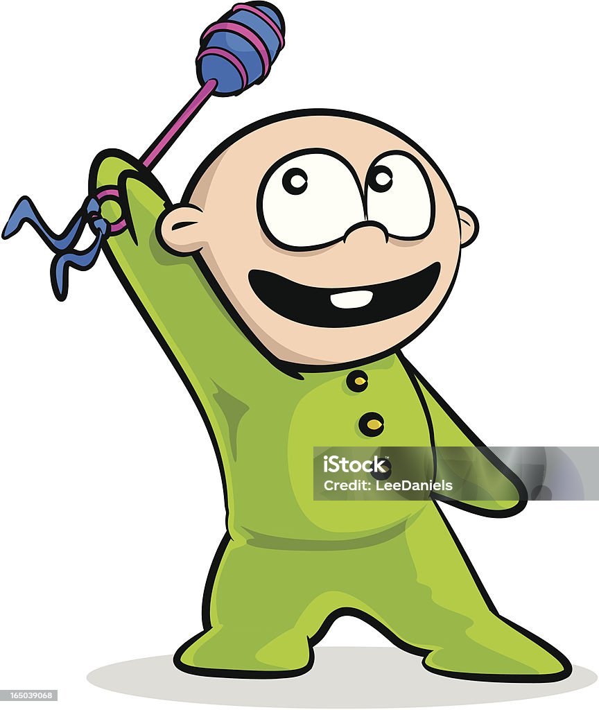 Baby Using Rattle Cartoon Baby With Rattle Stock Illustration - Download Image Now - Animal, Baby ...