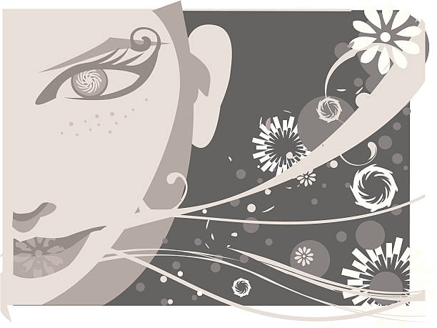 flower fairy A retro background design created in illustrator 8. victoria argentina stock illustrations