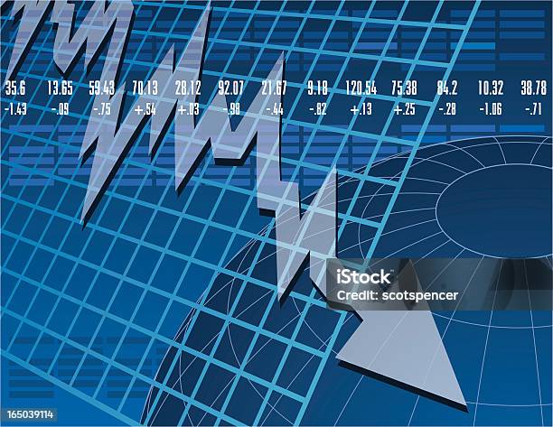 Фондовый Рынок Вниз — стоковая векторная графика и другие изображения на тему Фондовый рынок и биржа - Фондовый рынок и биржа, Иллюстрация, Бизнес