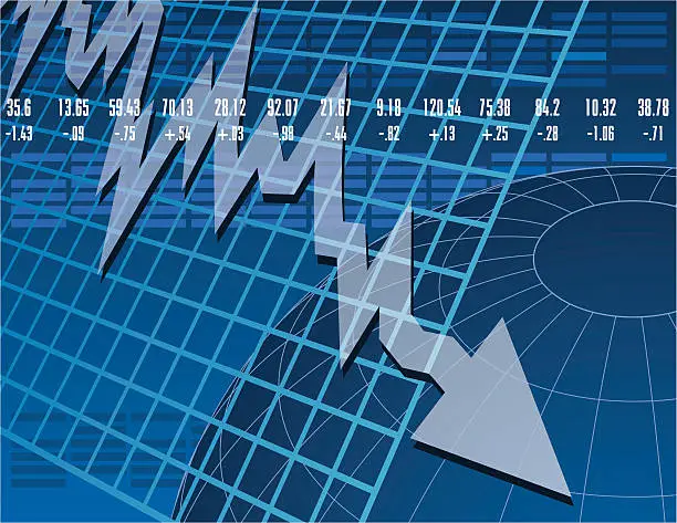 Vector illustration of Stock Market Down