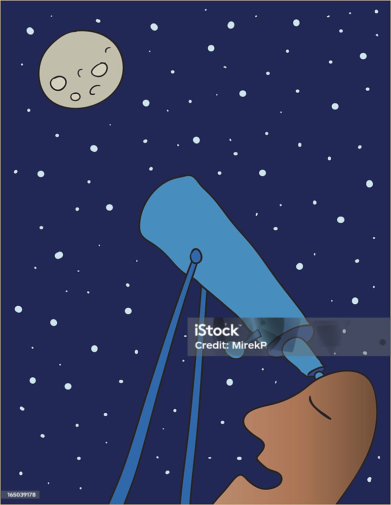 space exploration High-resolution jpg image included. Hand-Held Telescope stock vector