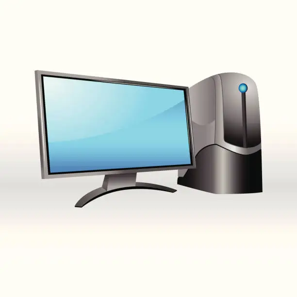 Vector illustration of Computer Workstation