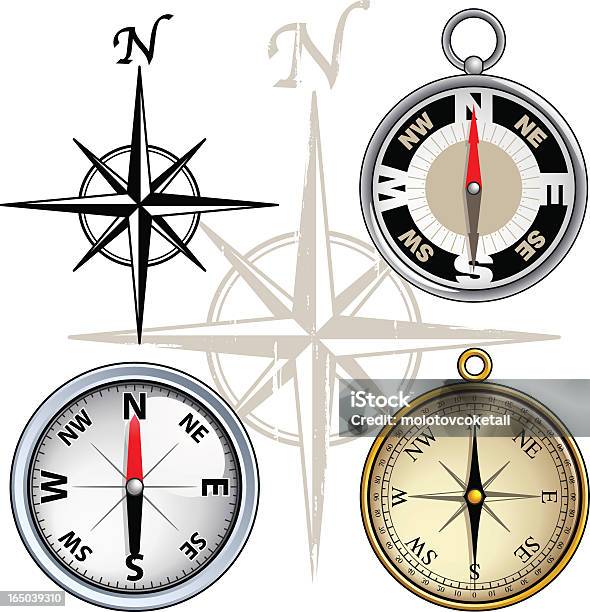 Vetores de Compasses Vector e mais imagens de Bússola - Bússola, Norte, Mirar