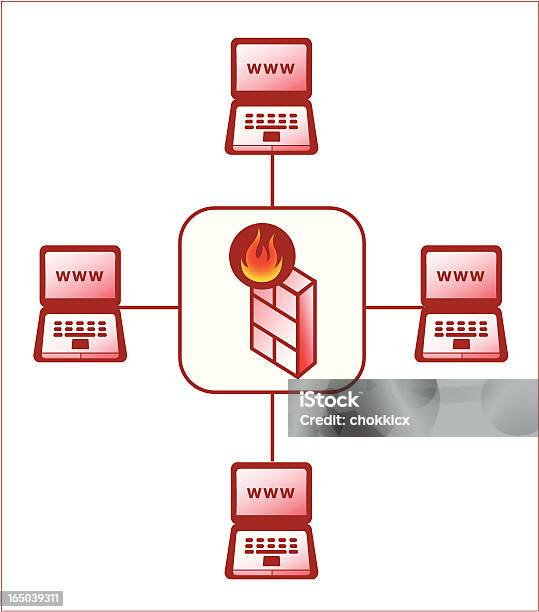 Ilustración de Cortafuegos De Seguridad Y A Internet De Alta Velocidad y más Vectores Libres de Derechos de Comunicación