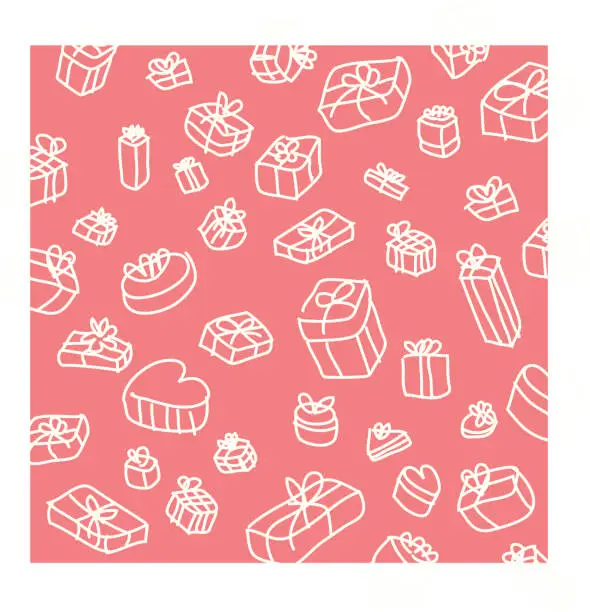 Vector illustration of Gifts Wallpaper Background