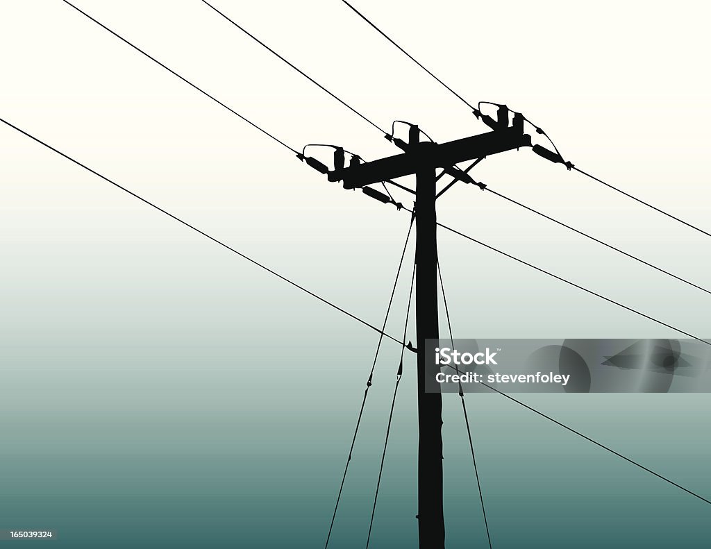 Powerlines - 電信柱のロイヤリティフリーベクトルアート