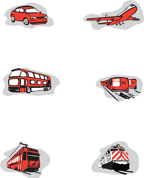 Transportation Illustrations vector art illustration