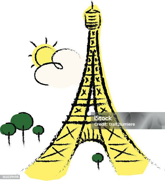 Torre Eiffel - Arte vetorial de stock e mais imagens de Arco - Caraterística arquitetural - Arco - Caraterística arquitetural, Arquitetura, Aço