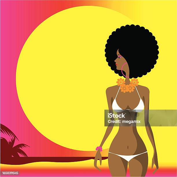 Vetores de Pôrdosol e mais imagens de Afro - Afro, Adulto, Beleza