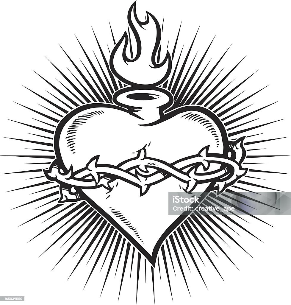 Herz-Jesu-Burst - Lizenzfrei Herzform Vektorgrafik