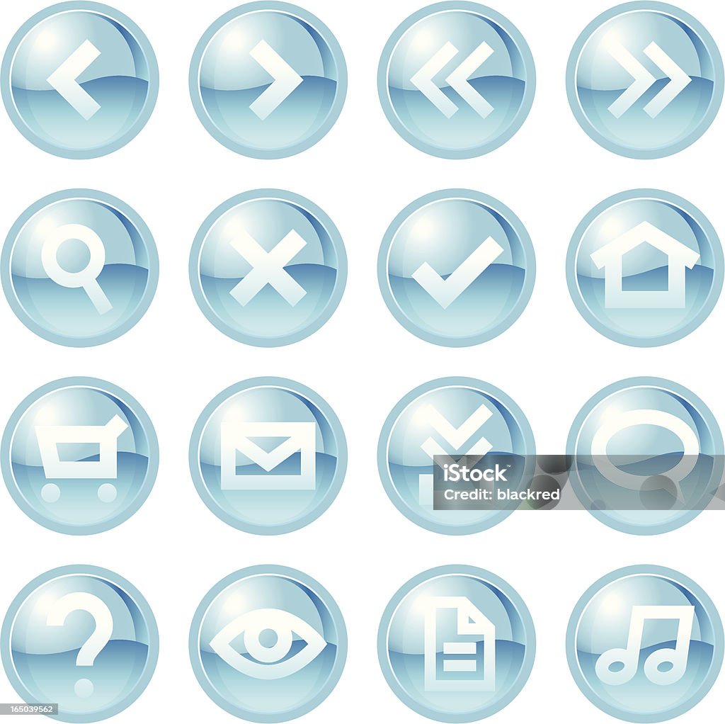 Blue Web Buttons - Lizenzfrei Akte Vektorgrafik