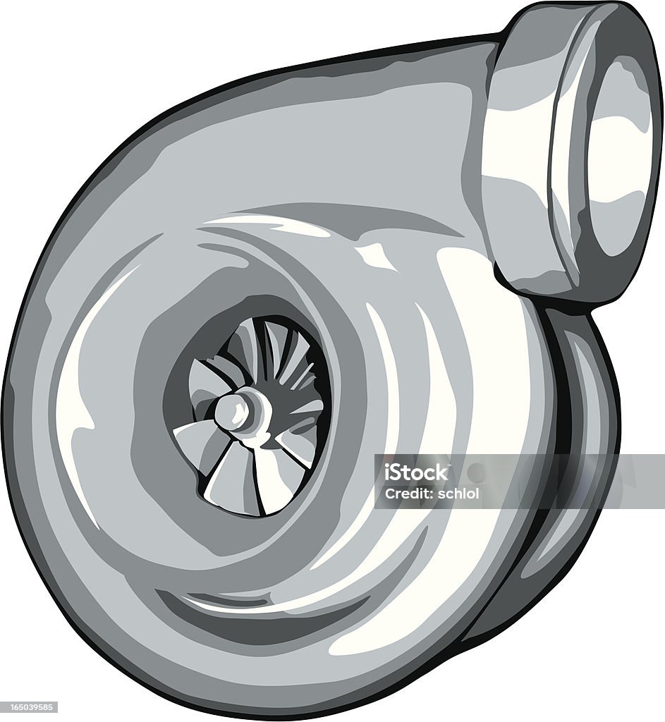 Vector Turbocharger Vector illustration of a Turbocharger, saved in layers for easy editing. Turbocharger stock vector