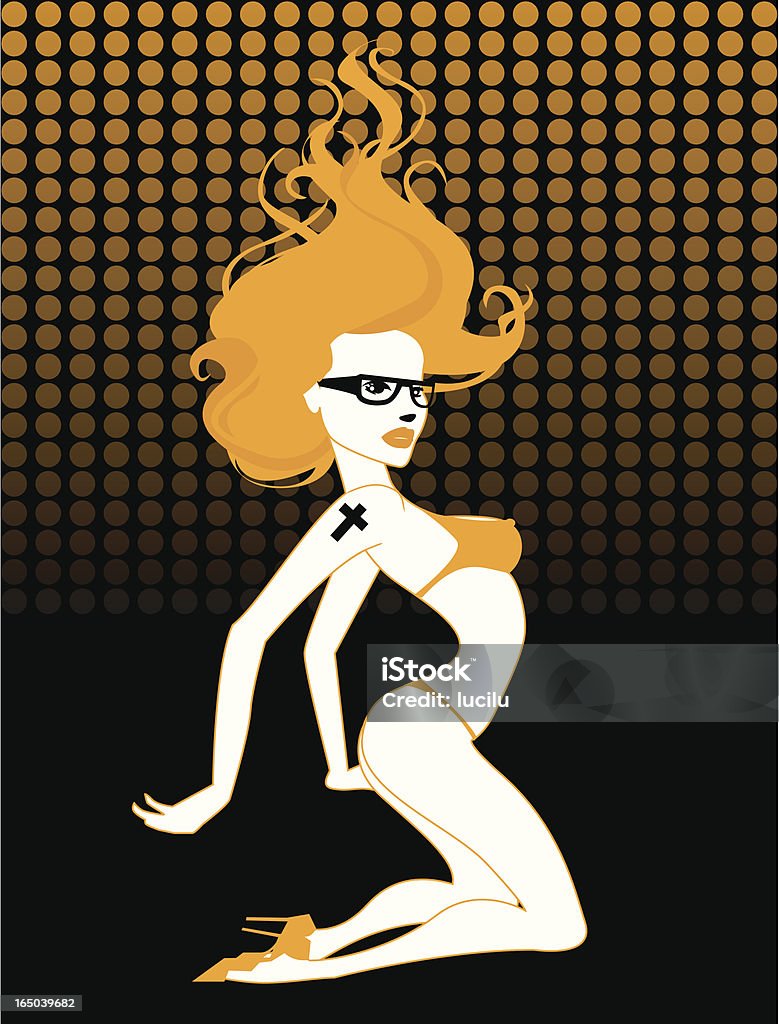 Pozycja erotyki - Grafika wektorowa royalty-free (Blond włosy)