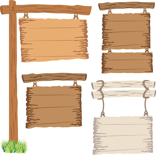 деревенский деревянный организма - wooden stake stock illustrations