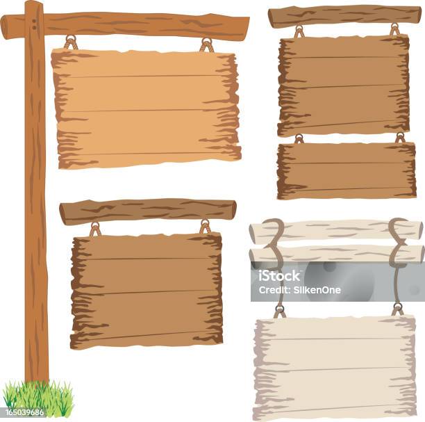 Rustick Sign Panel Rustic Wooden Signs Stock Illustration - Download Image Now - Wood ...