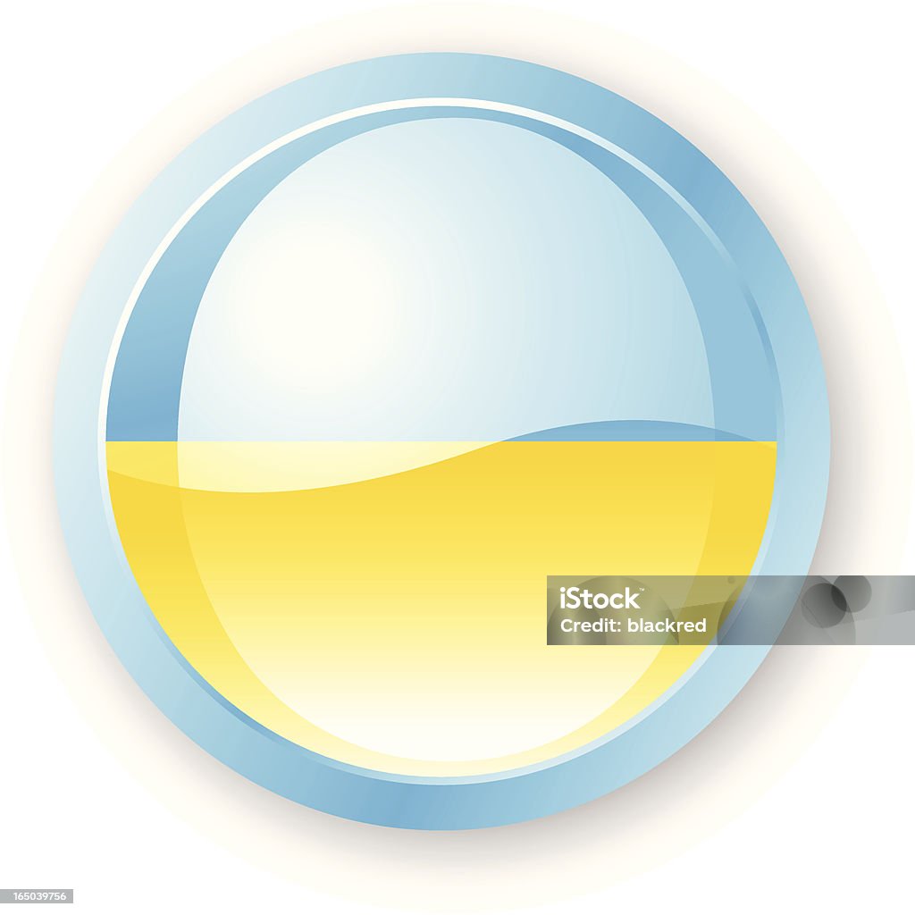 Ukrainische Flagge-Symbol - Lizenzfrei Bedienungsknopf Vektorgrafik